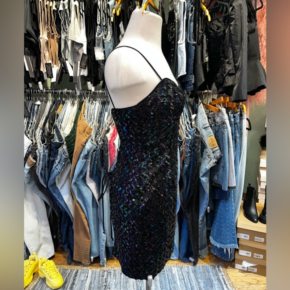 Vintage 90’s Caché Sequin Lace Mini dress - Picture 5 of 5